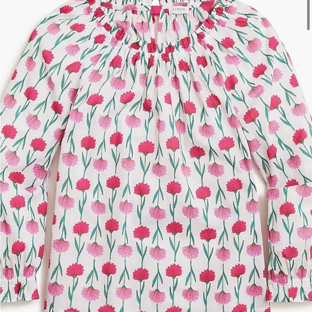 J Crew Floral Long Sleeve Blouse NWT - Picture 12 of 14